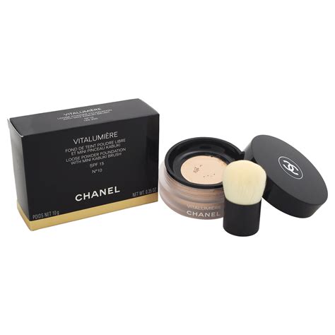 chanel loose powder foundation with mini kabuki brush|Chanel Vitalumière Loose Powder Foundation .